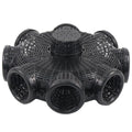 Premium Eight-Hole Fishing Cage Trap - Black