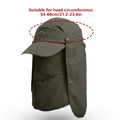 Premium Dark Grey Unisex Wide Brim Face and Neck Flap Outdoor Hat