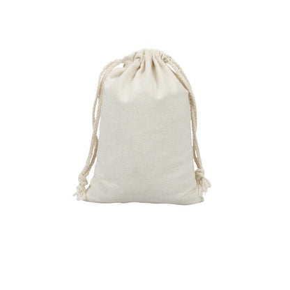 10X Canvas Drawstring Bags Linen Calico Tote Gift Storage Pouches - 25x35cm