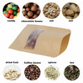 Kraft Paper Stand Up Zip Lock Pouch with Window - 23*35+5cm, 50 PCS - SuperSaverAU - view 3