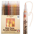 12 Colours Acrylic Paint Pens Markers Skin Tone - SuperSaverAU - view 3