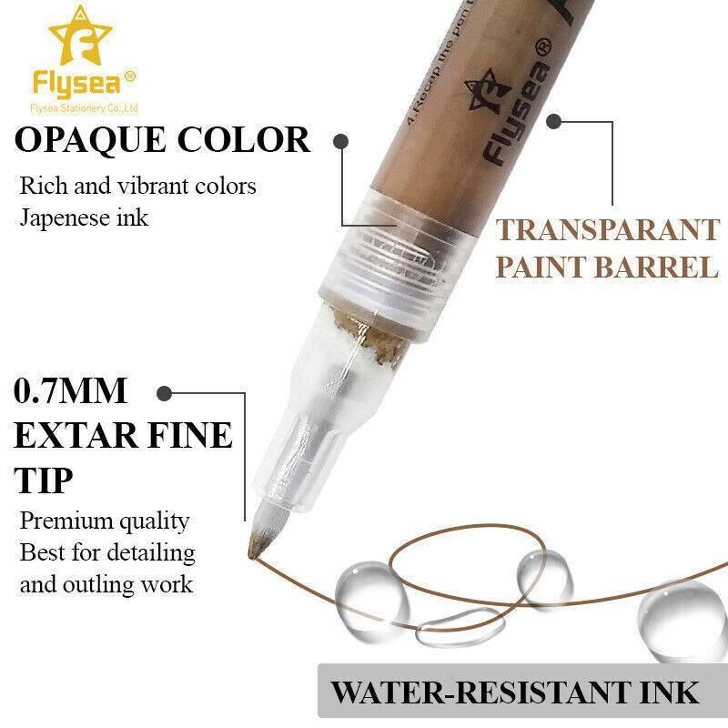 12 Colours Acrylic Paint Pens Markers Skin Tone - SuperSaverAU - view 5