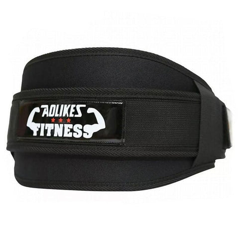 Premium Black Nylon Weight Lifting Belt for Back Support - M
