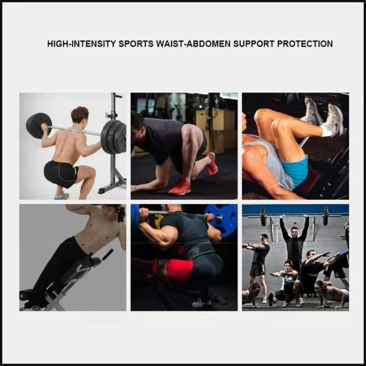 Premium Black Nylon Weight Lifting Belt for Back Support - M