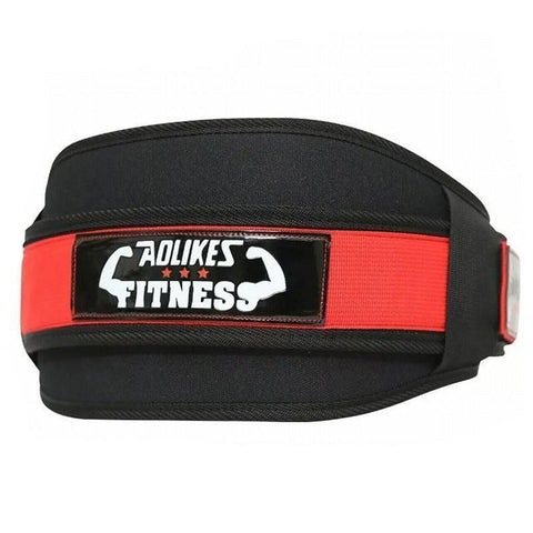 Premium Red Nylon Weight Lifting Belt for Back Support - M