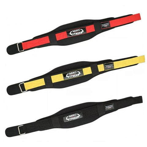 Premium Red Nylon Weight Lifting Belt for Back Support - M