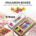 Macaron Boxes - 25Pcs Kraft/White - 8 Hold - SuperSaverAU - view 1