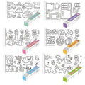 Premium DIY Colouring Paper Roll – Animal World 3m with 12 Colour Pencils
