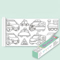 Premium DIY Colouring Paper Roll – Animal World 3m with 12 Colour Pencils