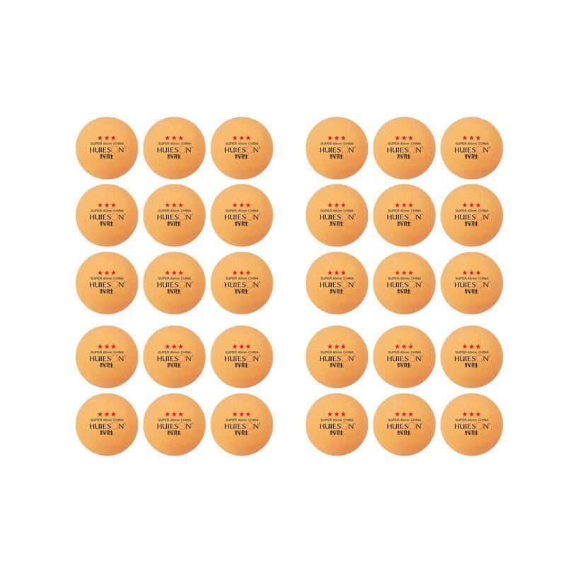 Premium 3-Star Table Tennis Training Balls 40mm for Practice - Yellow, 30pcs