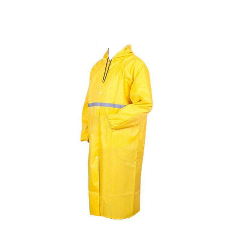 Yellow Unisex Waterproof Raincoat 2XL - Lightweight Hooded Overcoat - SuperSaverAU - view 2
