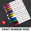 Premium Permanent Paint Marker Pens – 12 Colour Set