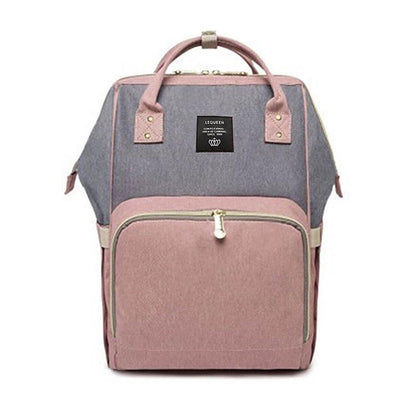 Luxury Multifunctional Diaper Nappy Backpack Maternity Mummy Changing Bag - Purple