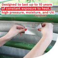 Premium Butyl Rubber Aluminium Foil Waterproof Tape - 15cm x 5m