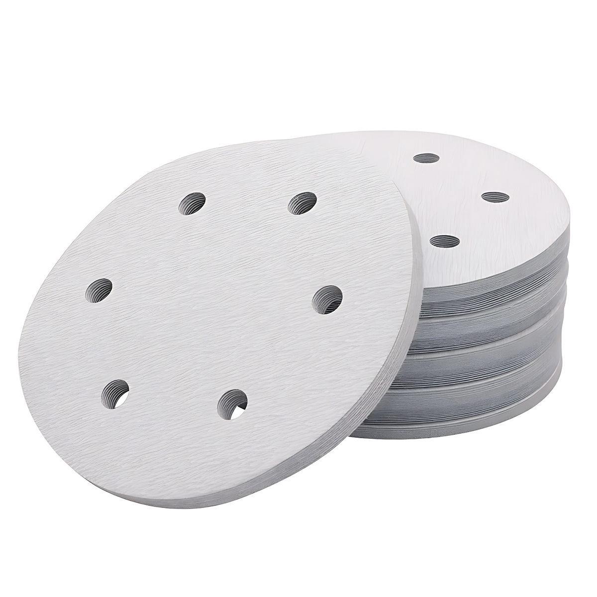 60 80 120 240 Grit 5-Inch 6-Hole Sanding Discs - 100 Pack