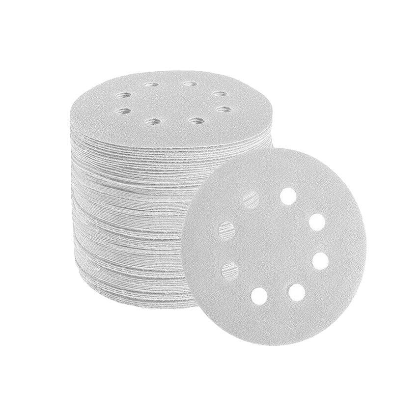 60 80 120 240 Grit 5-Inch 6-Hole Sanding Discs - 100 Pack