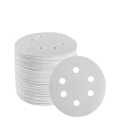 80 120 240 Grit 5-Inch 6-Hole Sanding Discs - 100 Pack