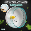 Premium Hamster Guinea Pig Running Disc Wheel - Blue 21cm