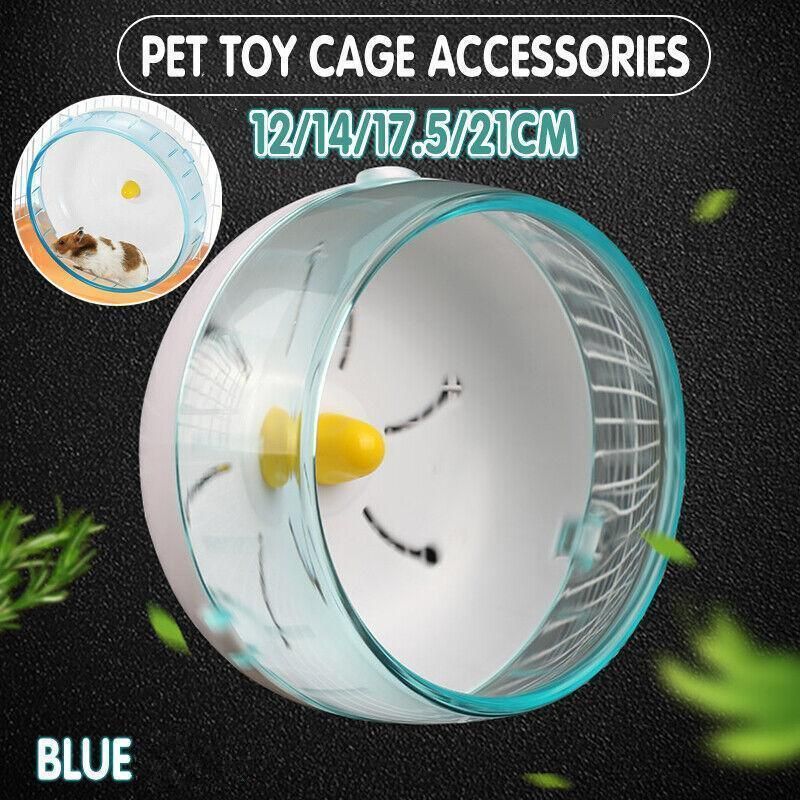 Premium Hamster Guinea Pig Running Disc Wheel - Blue 21cm