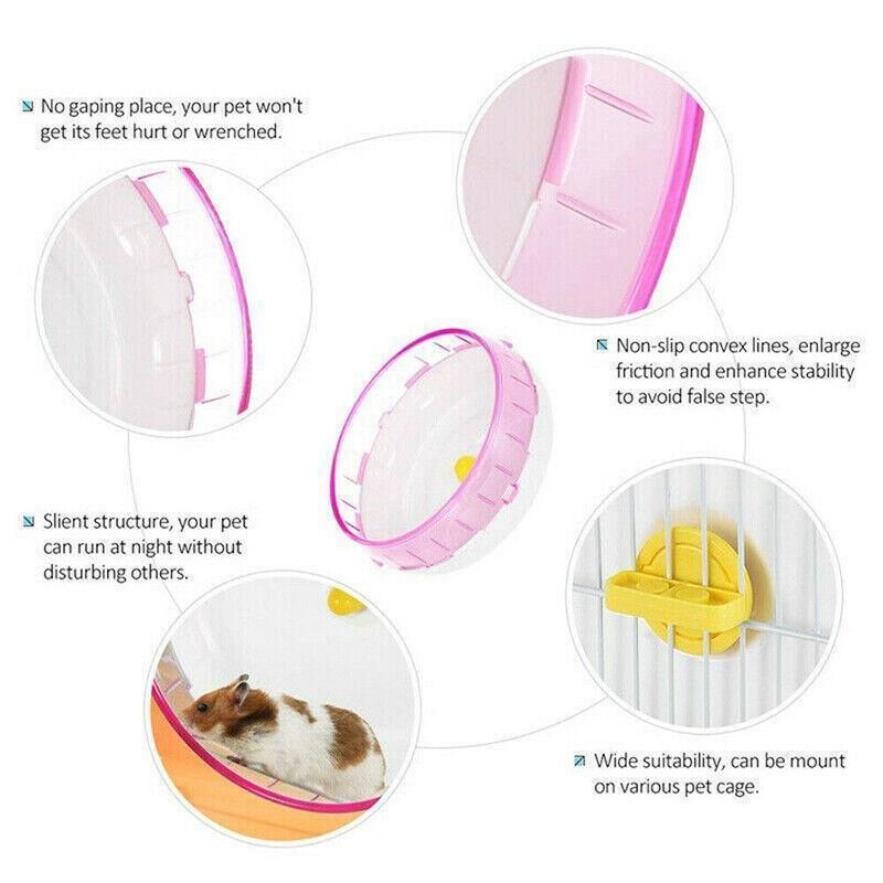 Premium Hamster Guinea Pig Running Disc Wheel - Blue 21cm