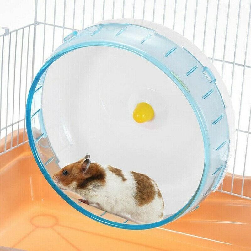 Premium Hamster Guinea Pig Running Disc Wheel - Blue 21cm