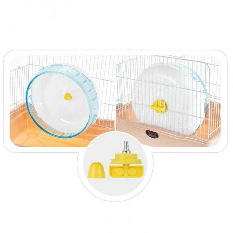 Premium Hamster Guinea Pig Running Disc Wheel - Blue 21cm