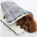 L Size Navy Soft Warm Dog Cat Cushion Mattress Blanket Bed - Foldable & Washable - SuperSaverAU - view 5