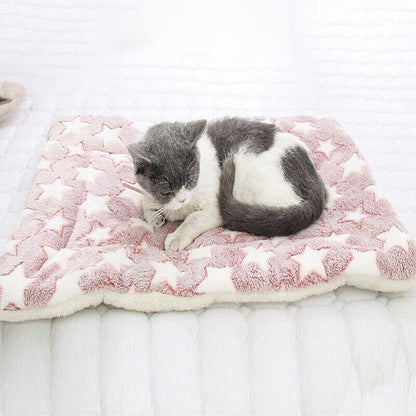 L Size Pink Bear Puppy Dog Cat Cushion Mattress Blanket Bed - Soft, Warm, Foldable
