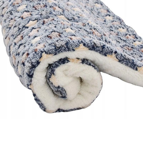 Premium Soft Pet Cushion Mattress Warm Pad - Blue Brownstar S