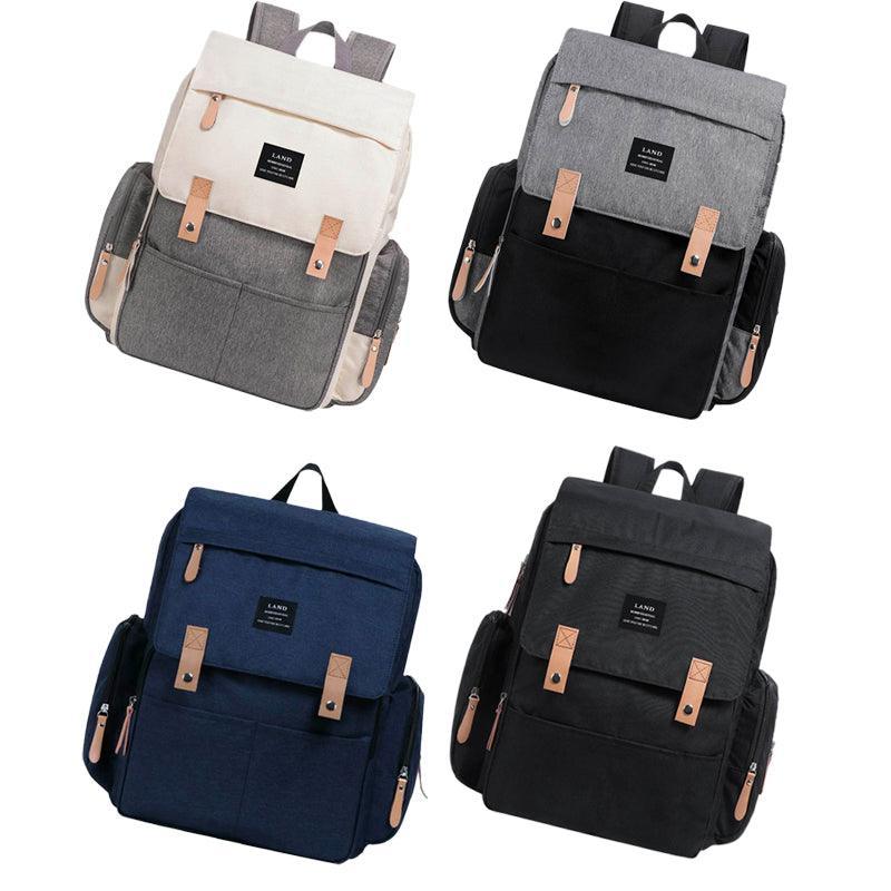 Multifunctional Diaper Backpack Changing Bag - Beige Grey - SuperSaverAU - view 2