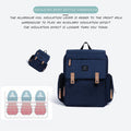 Multifunctional Diaper Backpack Changing Bag - Beige Grey - SuperSaverAU - view 4