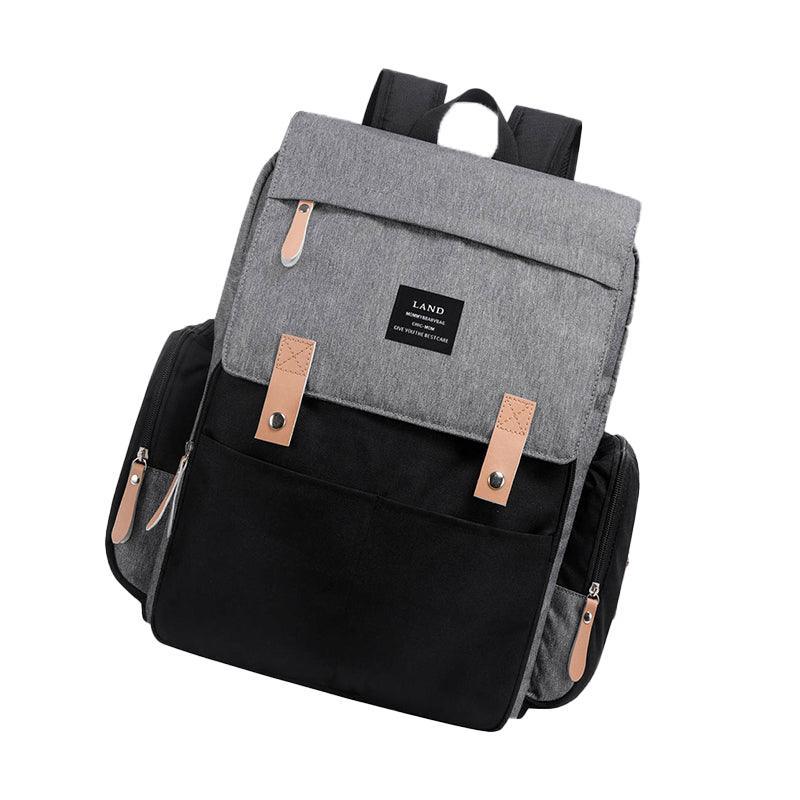 Multifunctional Diaper Backpack Changing Bag - Beige Grey - SuperSaverAU - view 7