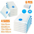 Vacuum Storage Bags 6PCS - 80x100CM, Airtight & Waterproof Space Saver - SuperSaverAU - view 1