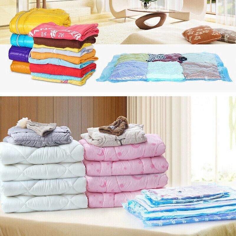 6PCS Vacuum Storage Bags Clothes Space Saver Organiser Seal Bags 4 Sizes - 70x100CM-6PCS