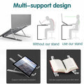 Adjustable Portable Laptop Stand - Aluminum Alloy for 11 to 17.3 Inch Devices - Silver - SuperSaverAU - view 4