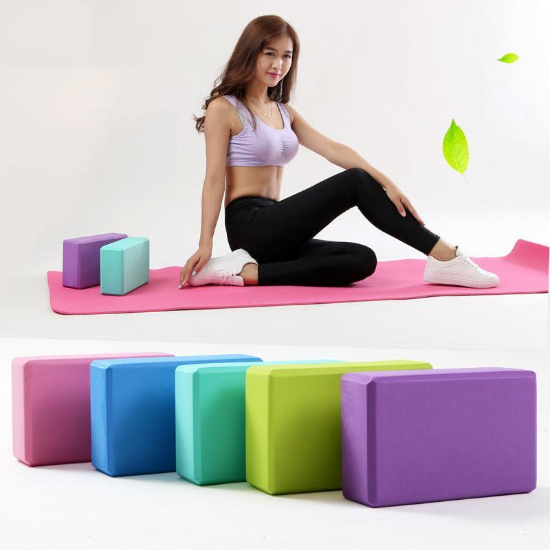 Premium 2PCS Non-Toxic EVA Yoga Blocks for Pilates & Stretching - Blue