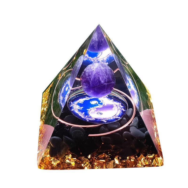 Premium Orgonite Pyramid Decor – Purple 50 x 50mm