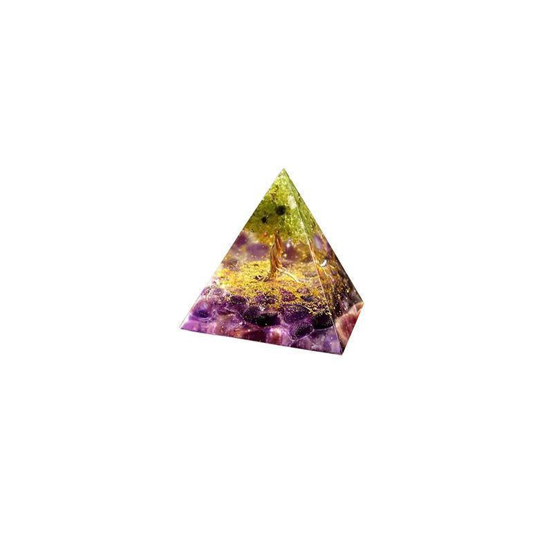 Premium Orgonite Pyramid Decor – Black Blue 60 x 60mm