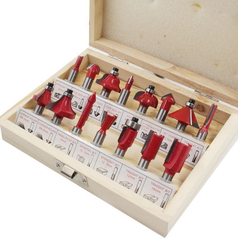 15-Piece Router Bits Set for Woodworking - Tungsten Carbide - SuperSaverAU - view 10