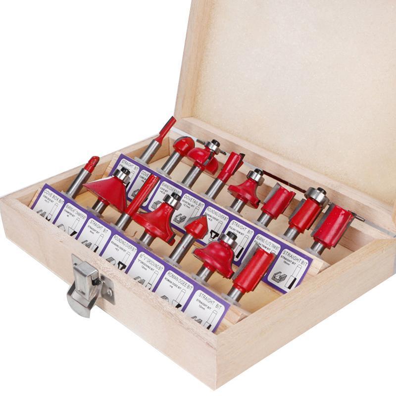 Blue Router Bits Set - 15X 1/2 & 1/4 inch Tungsten Carbide for Woodworking - SuperSaverAU - view 6