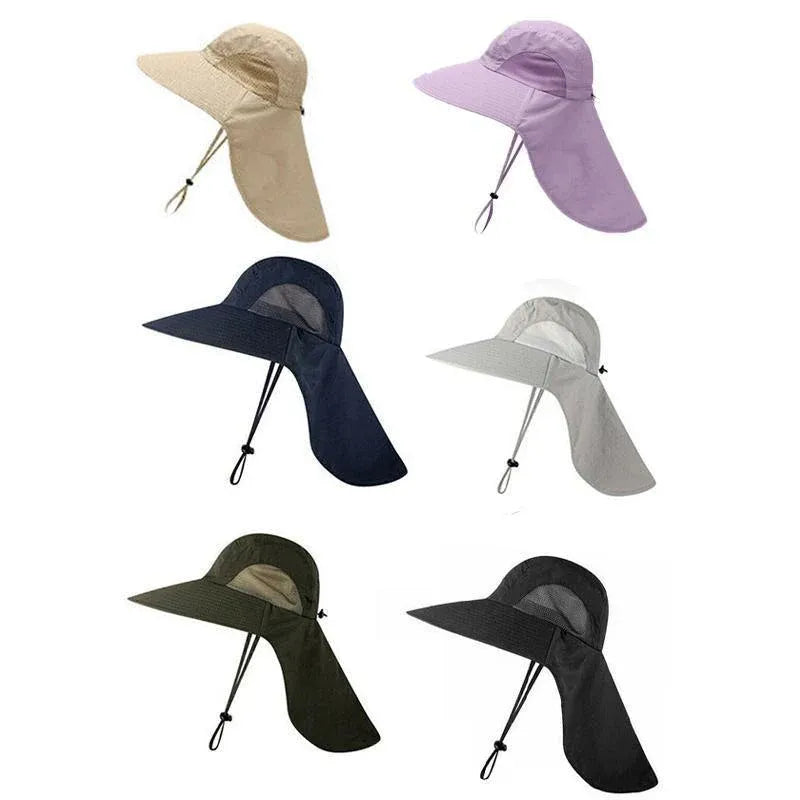 Premium Navy Unisex Neck Flap Outdoor Fishing Hat