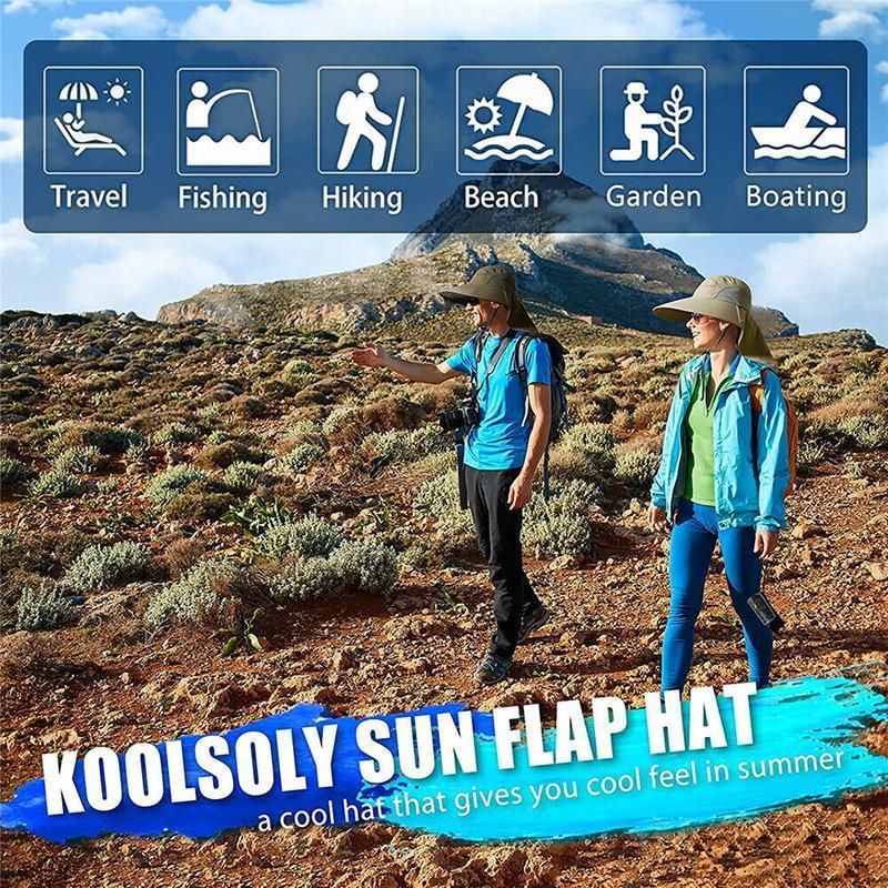 Premium Navy Unisex Neck Flap Outdoor Fishing Hat