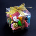 Premium 50 Pack Clear PVC Macaron Cube Gift Boxes 90x90x90mm