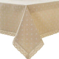 Floral Tablecloth with Lace Edge, Linen Cotton, 140*140CM, Eco-Friendly - SuperSaverAU - view 6