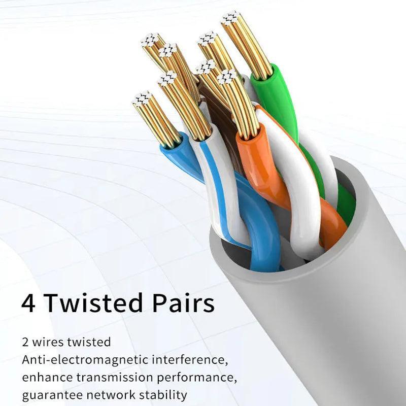 Jasoz Cat5E Ethernet Network Cable for LAN Connections - Grey, 15m