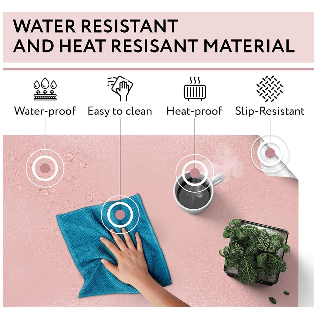 Large Leather Gaming Mouse Pad 120x60cm Waterproof - Grey