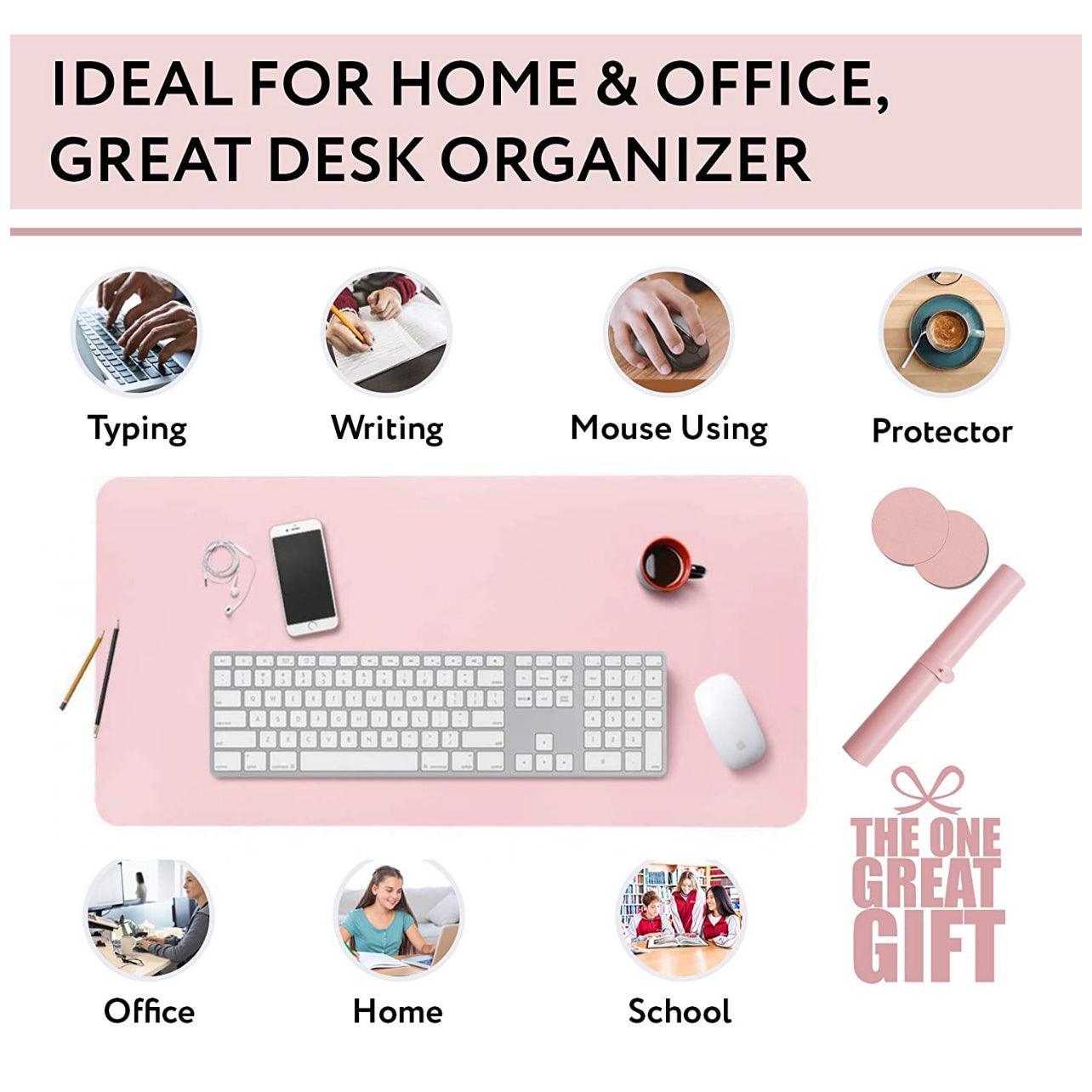 Large Leather Gaming Mouse Pad 120x60cm Waterproof - Grey