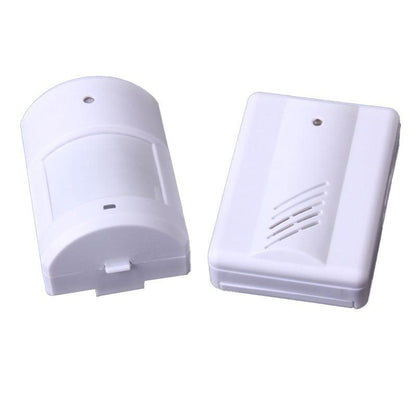 Wireless PIR Motion Sensor Door Chime Alarm - 2 Receivers + 1 Sensor
