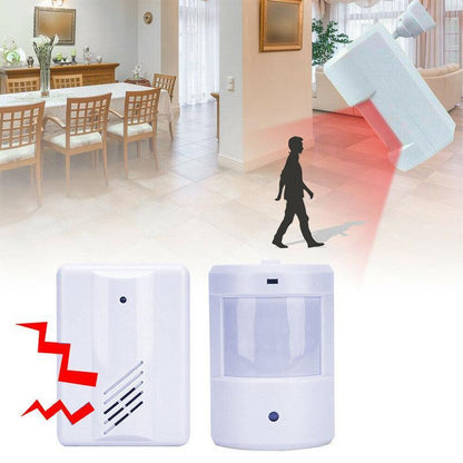Wireless PIR Motion Sensor Door Chime Alarm - 1 Receiver + 2 Sensors