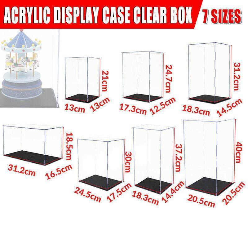 Premium Clear Acrylic Display Case – Dustproof 17.3 x 12.5 x 24.7cm